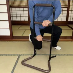 介護手すり立ち上がり補助器具室内専用補助手摺3段グリップ軽量移動式高耐荷重専用工具付属トイレ/ベッド/ソファ対応のサムネイル