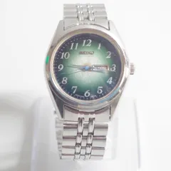 A6227 SEIKO 自動巻き時計 グリーン文字盤　2206-0190