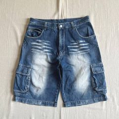 90s 00s OLD VANS バンズ デニムカーゴショーツ 34 - メルカリ