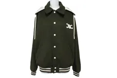 極美品 CELINE セリーヌ テディジャケット ダブルフェイス 2V49i6700カシミアウールジャケット 22AW カシミヤ カーキ サイズ36 中古 64705のサムネイル