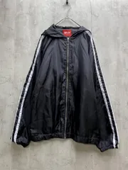 CAPTURE キャプチャー by Hollywood made 薄手 フード付き トラック ジャケット パーカー ウインドブレーカー sizeM/黒 ■◇メンズ