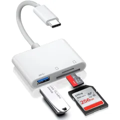 カードリーダー3in1Type-CメモリカードリーダーTFUSBカメラアダプタ変換アダプタ0TG機能多機能データ転送設定不要双方向高速データ転送写真/ビデオ/ファイル/キーボード