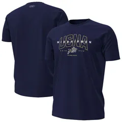 アンダーアーマー レディース トップス Tシャツ オーバーレイ Mens Under Armour Navy Midshipmen Overlay Performance TShirt Nvy Navy ネイビー