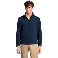 ランズエンド レディース アウター ジャケット・ブルゾン フリース Mens Lands End FullZip MidWeight Fleece Jacket Classic Navy ネイビー