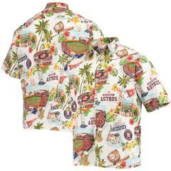 レインスプーナー レディース トップス Tシャツ Mens Reyn Spooner White Houston Astroscenic ButtonUp Shirt Ast White ホワイトのサムネイル