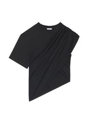 新品未使用SPORTMAX [スピーガ] プリーツ バック コットン Tシャツ 