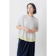 KELEN (ケレン) | 80s LAWN COTTON STRIPE CLOTH COMBI TOPS "HOPPS" (light gray) size F | ドッキングトップスのサムネイル