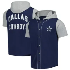カール バンクス メンズ トップス Tシャツ Mens GIII Sports by Carl Banks Navy Dallas Cowboys Adaptive Home Teamagnetic ButtonUp Top Cow Navy ネイビー