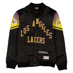 ニューエラ メンズ アウター ジャケット・ブルゾン サテン Mens New Era Black Los Angeles Lakers 202526 City Edition FullSnap Satのサムネイル