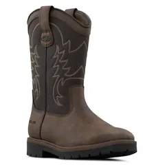 ラグズ メンズ シューズ ブーツ・レインブーツ Tシャツ Lugz Cowboss Mensteel Toe Boots Dk Brown Coffee ブラウン