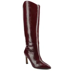ジャーニー レディース シューズ ブーツ・レインブーツ Journee Rehela Womens KneeHigh Boots Patent Oxblood オックスブラッド