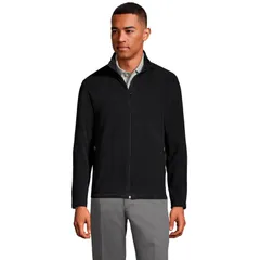 ランズエンド メンズ アウター ジャケット・ブルゾン フリース Mens Lands End FullZip MidWeight Fleece Jacket Black ブラック