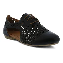 スプリングステップ レディース シューズ サンダル レース レザー Spring Step Theone Womens Leather Laceup Shoes Black ブラック