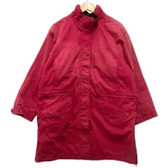 L.L.BEAN エルエルビーン WOMENS ロング コットン ナイロン ジャケット フード欠損 レッド サイズ L 正規品 / 51759
