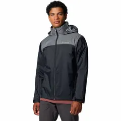 コロンビア メンズ アウター ジャケット・ブルゾン Mens Columbia Glennaker Lake II Hooded Rain Jacket Black Grey ブラック