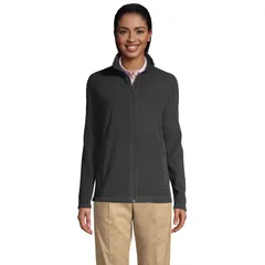 ランズエンド レディース アウター ジャケット・ブルゾン フリース Womens Lands End FullZip Long Sleeve Fleece Jacket Dark Charcoal チャコール