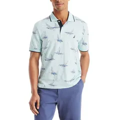 ナウティカ メンズ トップス Tシャツ ポロシャツ プリント Mens Nautica Classic Fit Printed Polo Seawater Blue ブルー