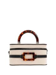 DELVAUX デルヴォー ラフィアxレザー 2WAYハンドバッグ - メルカリ