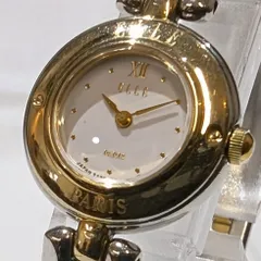 ELLE PARIS エル パリス 腕時計 バングル ウォッチ 電池交換済 稼働中 コンビカラー シルバー ゴールド 美品 オープン記念セール レディース シチズン製 クォーツ アクセサリー ブレスレット ラウンド 希少のサムネイル