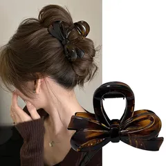 【新品】 Natunofu ヘアクリップ 大きめ クリップ 髪留め クリップ しっかりとまる バレッタ ヘアアクセサリー リボン バレッタ 大きめ おしゃれ バンスクリップ 大きめ 毛量多い 大人 可愛い リボン 髪飾り 丈夫 強力 hair clip 髪