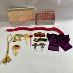 ★ 希少 レトロ 髪飾り 和装小物 ９点 まとめ商品 櫛、かんざし、帯飾り、筥迫 レディース 成人式 卒業式 結婚式 七五三 現状品