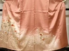 平和屋着物■訪問着　駒刺繍　枝花文　暈し染め　金彩　正絹　逸品　CABF9269ev