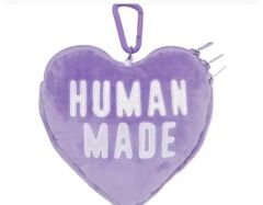 韓国 狎鴎亭限定 HUMAN MADE ハート型 パスケース ポーチ パープル