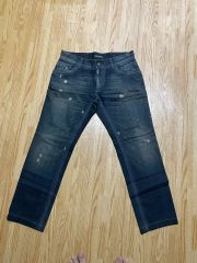 ドルチェ＆ガッバーナ14GOLDペインターストレッチデニムパンツ 