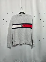 トミーヒルフィガー グレー 起毛 スウェット Tシャツ xxs