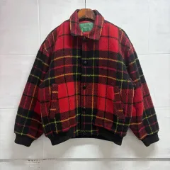 90's Munsingwear マンシングウェア チェック ワークジャケット ブルゾンのサムネイル