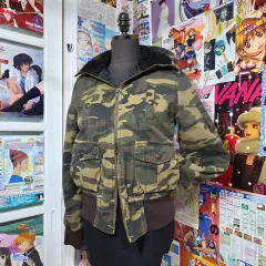 アルファインダストリーズ ガールズ ツージッパー カモ キルティング パデッド アウターのサムネイル