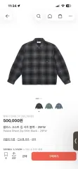 (新品) XL PALACE パレス ゴースト ジップアップシャツ ブラックのサムネイル