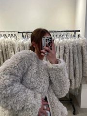 JSELF カーリーファーコート アイボリー JSELF Curly Fur Coat ivory - メルカリ