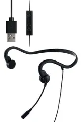エレコム骨伝導イヤホンマイク付き骨伝導ヘッドセット有線USB-A軽量ペアリング・充電不要ハンズフリー耳を塞がない耳が痛くならないWeb会議オンラインHS-BC05UBK