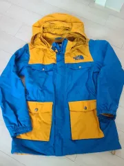 THE NORTH FACE ザノースフェイス キッズ ブルー/イェロー フード ウィンドブレーカー ジャケット 130