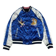 AVIREX アヴィレックス スカジャン ブルー 虎 龍 リバーシブル XL