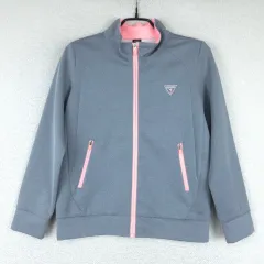 (キッズ) GUESS グレー ピンク トラック ジャケット (145)のサムネイル