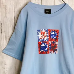 【入手困難】ハフ HUF 水色 プリント 半袖Tシャツ #2500