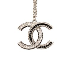 CHANEL ブラック ダブルCロゴ ネックレス - メルカリ
