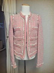 美品 ルネ MALHIA KENT ツイード ジャケット フリンジ風 VV282 - メルカリ