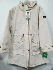 Tommy Hilfiger トミーヒルフィガー 白 レディース ロング フード ジャケット XL サイズ 未使用品