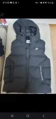 FILA フィラ フード ダウン ベスト ブラックのサムネイル