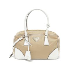 超美品 PRADA 1BG335 ホワイト ハンドバッグ Aランク - メルカリ
