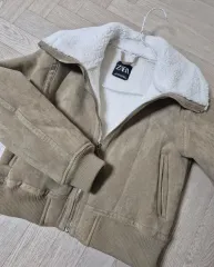 ザラ ZARA ムートン ジャケット XS ベージュ