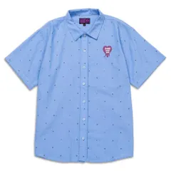 【2026 4月入荷】MAGICAL MOSH MISFITS マジカルモッシュミスフィッツ MxMxM NOISE SHIRT (BLUE) 半袖シャツ ボタン 柄のサムネイル