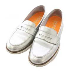 コールハーン COLE HAAN 4.ZEROGRAND ローファー レザーシューズ 8B シルバー W21332 /TK