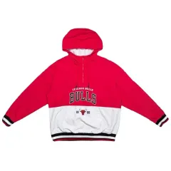 NBA シカゴ・ブルズ チームロゴ アノラックフーディー Tシャツ レッド XL