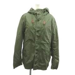 B&Y ユナイテッドアローズ  ビューティー&ユース 中綿ジャケット 上着 S モズグリーン フード ボアライナー付き 長袖 ドローストリング /AY ■GY99