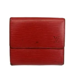 ルイヴィトン LOUIS VUITTON エピ ポルト モネ ビエ カルト クレディ 財布 二つ折り レザー Wホック ロゴ 赤 レッド /XZ ■GY18