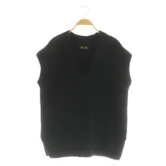 ドゥロワー Drawer 24AW FALL 13G ニットベスト プルオーバー Vネック ブラック /MY ■OS ■GY06のサムネイル